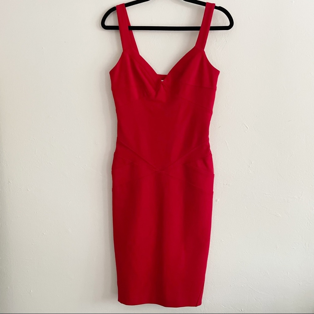 Diane Von Furstenburg red Benny bodycon dress 6